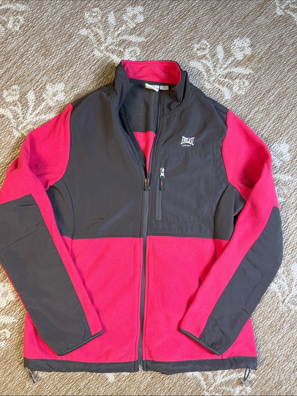 Everlast Pink and Gray Full-Zip Fleece Jacket